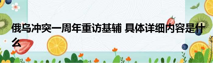 俄乌冲突一周年重访基辅 具体详细内容是什么